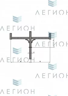 К58-0,5-0,7-1-5 кронштейн двухрожковый
