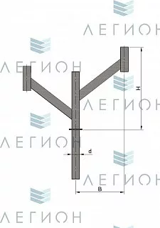 К98-0,6-0,3-1-5 кронштейн двухрожковый